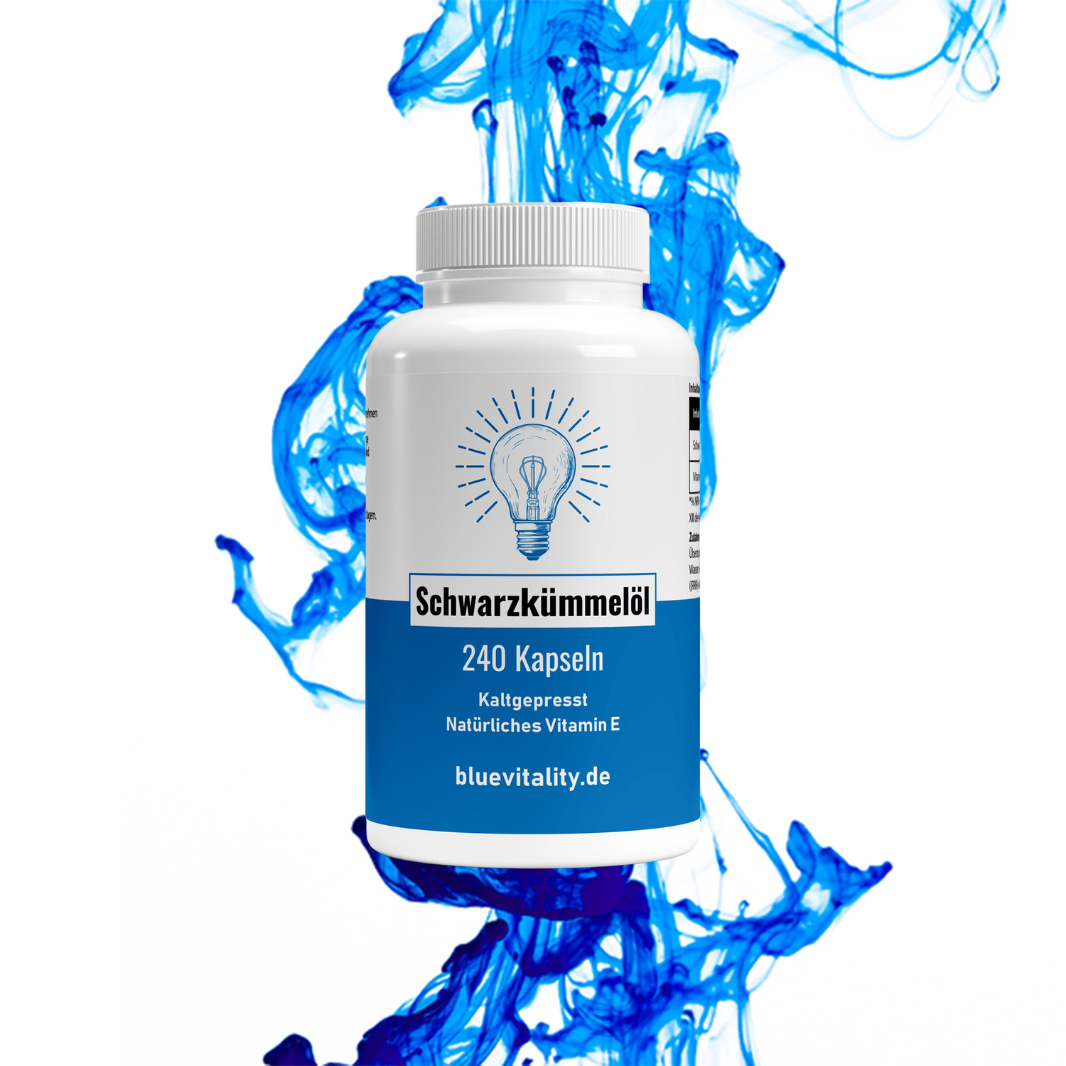 BlueVitality Ägyptisches Schwarzkümmelöl – 240 vegane Softgels, kaltgepresst & mit Vitamin E, laborgeprüft