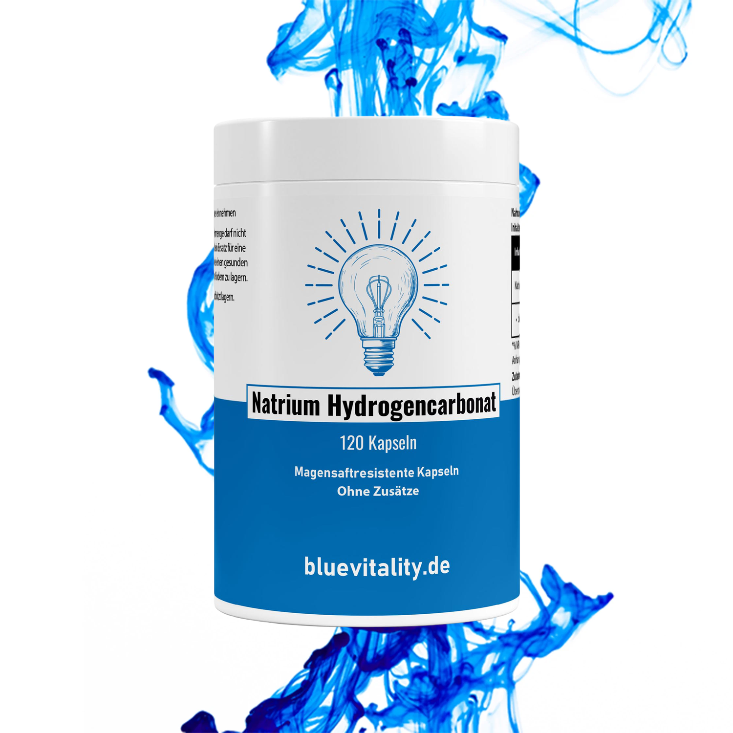 BlueVitality Natron Magensaftresistent – 120 Kapseln mit verzögerter Freisetzung, laborgeprüft & vegan